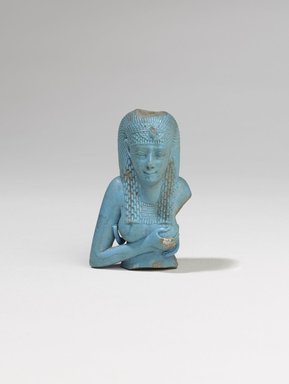  <em>Bust of Isis</em>, 305–30 B.C.E. Egyptian blue frit, 2 3/4 x 1 3/4 x 1 3/8 in. (7 x 4.5 x 3.5 cm). Brooklyn Museum, Charles Edwin Wilbour Fund, 37.332E. Creative Commons-BY (Photo: Brooklyn Museum, 37.332E_PS9.jpg)