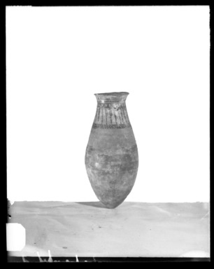  <em>Large Jar</em>, ca. 1539–1322 B.C.E. Clay, pigment, 15 7/16 x Diam. 6 15/16 in. (39.2 x 17.6 cm). Brooklyn Museum, Charles Edwin Wilbour Fund, 37.352E. Creative Commons-BY (Photo: Brooklyn Museum, 37.352E_NegA_SL4.jpg)