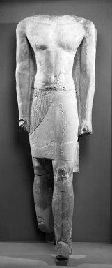  <em>Statue of Ity-sen</em>, ca. 2500-2350 B.C.E. Limestone, 61 x 20 1/2 x 15 3/16 in. (155 x 52 x 38.5 cm). Brooklyn Museum, Charles Edwin Wilbour Fund, 37.365. Creative Commons-BY (Photo: Brooklyn Museum, 37.365_bw_IMLS.jpg)