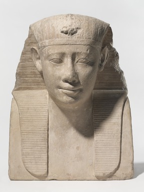  <em>Ptolemy II</em>, 285-246 B.C.E. Limestone, 17 15/16 × 14 × 8 1/4 in., 64 lb. (45.6 × 35.6 × 21 cm, 29.03kg). Brooklyn Museum, Charles Edwin Wilbour Fund, 37.37E. Creative Commons-BY (Photo: , 37.37E_PS9.jpg)