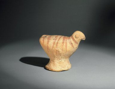 Indus Valley Culture. <em>Small Toy Whistle</em>, 3000–2500 B.C.E. Hand-modeled baked clay with polychromy, 2 1/8 x 2 9/16 in. (5.4 x 6.5 cm). Brooklyn Museum, A. Augustus Healy Fund, 37.38. Creative Commons-BY (Photo: Brooklyn Museum, 37.38_SL1.jpg)