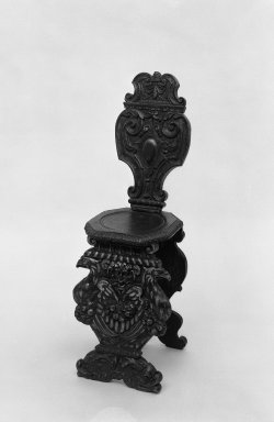  <em>Sgabello Chair</em>, 16th century. Gilded walnut, 39 1/2 x 13 x 13 9/16 in. (100.3 x 33 x 34.4 cm). Brooklyn Museum, Gift of Mrs. Frederic B. Pratt, 37.403. Creative Commons-BY (Photo: Brooklyn Museum, 37.403_acetate_bw.jpg)