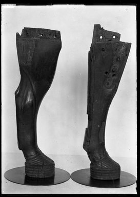  <em>Pair of Chair Legs</em>, ca. 2008–1630 B.C. or ca. 1539–1075 B.C. Wood, a: 11 7/16 × 3 1/16 × 1 13/16 in. (29 × 7.8 × 4.6 cm). Brooklyn Museum, Charles Edwin Wilbour Fund
, 37.444Ea-b. Creative Commons-BY (Photo: Brooklyn Museum, 37.444Ea-b_SL4.jpg)