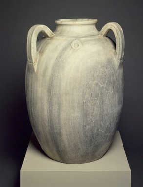  <em>Vase with Three Handles</em>, 12th–15th century. Marble, 30 3/4 x 24 in.  (78.1 x 61.0 cm). Brooklyn Museum, Charles Edwin Wilbour Fund, 37.49E. Creative Commons-BY (Photo: Brooklyn Museum, 37.49E.jpg)