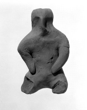 Indus Valley Culture. <em>Figure of a Standing Man</em>, 3000-2500 B.C.E. Reddish Pottery, 2 5/8 x 1 9/16 x 13/16 in. (6.7 x 4 x 2.1 cm). Brooklyn Museum, A. Augustus Healy Fund, 37.49. Creative Commons-BY (Photo: Brooklyn Museum, 37.49_bw.jpg)