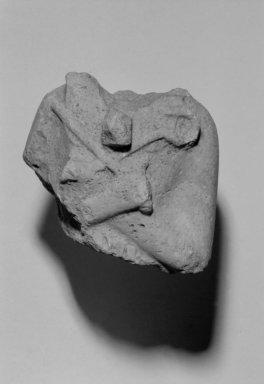  <em>Fragmentary Shabti</em>, ca. 1539–1292 B.C.E. Limestone, 2 1/2 x 2 13/16 in. (6.4 x 7.1 cm). Brooklyn Museum, Charles Edwin Wilbour Fund, 37.538. Creative Commons-BY (Photo: Brooklyn Museum, 37.538_bw.jpg)
