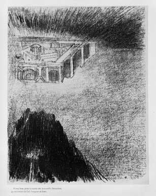 Odilon Redon (French, 1840-1916). <em>Apocalypse de Saint-Jean</em>, 1899. Lithograph on China paper laid down, 11 13/16 x 9 5/16 in. (30 x 23.7 cm). Brooklyn Museum, By exchange, 37.7.12 (Photo: Brooklyn Museum, 37.7.12_bw.jpg)