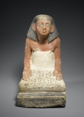  <em>Seated Statuette of Si-Hathor</em>, ca. 1818–1630 B.C.E. Limestone, pigment, 10 1/4 x 6 x 7 5/8 in. (26 x 15.2 x 19.4 cm). Brooklyn Museum, Charles Edwin Wilbour Fund, 37.97E. Creative Commons-BY (Photo: Brooklyn Museum, 37.97E_front_PS2.jpg)