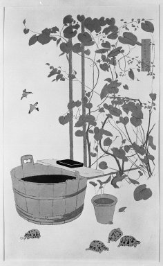 Henri Rachou (French, 1856-1944). <em>Panneau Decoratif</em>, 1893. Lithograph in colors on wove paper, 19 1/8 x 11 7/16 in. (48.5 x 29 cm). Brooklyn Museum, Charles Stewart Smith Memorial Fund, 38.349 (Photo: Brooklyn Museum, 38.349_acetate_bw.jpg)