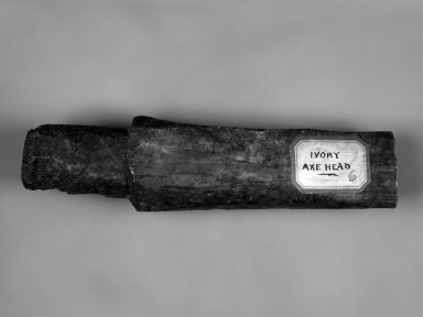 Native Alaskan. <em>Axe Head</em>, 18th or 19th century. Ivory, 6 3/4 x 1 3/4 x 1 1/8 in. or (17.2 x 4.5 cm). Brooklyn Museum, Gift of Frank K. Fairchild, 38.699. Creative Commons-BY (Photo: Brooklyn Museum, 38.699_bw.jpg)