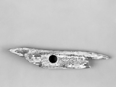 Native Alaskan. <em>Spear Head</em>, 19th century (possibly). Ivory, 3 7/8 x 3/4 x 3/8 in. or (9.8 x 2.0 cm). Brooklyn Museum, Gift of Frank K. Fairchild, 38.713. Creative Commons-BY (Photo: Brooklyn Museum, 38.713_bw.jpg)