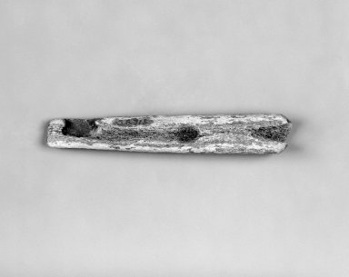 Native Alaskan. <em>Knife Handle</em>, 19th century (possibly). Whalebone, 5 1/2 x 1 x 1/2 or (14.0 x 2.0 cm). Brooklyn Museum, Gift of Frank K. Fairchild, 38.715. Creative Commons-BY (Photo: Brooklyn Museum, 38.715_bw.jpg)