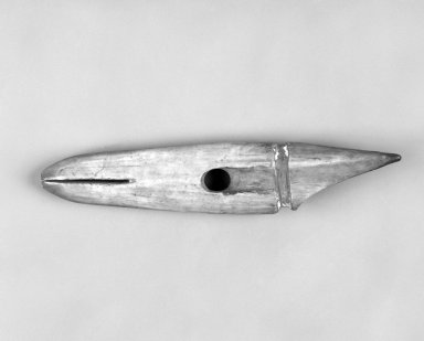 Alaska Native. <em>Spearhead</em>, 19th century (possibly). Ivory, 4 x 3/4 x 3/8 in or (10.0 x 2.0 cm). Brooklyn Museum, Gift of Frank K. Fairchild, 38.723. Creative Commons-BY (Photo: Brooklyn Museum, 38.723_bw.jpg)