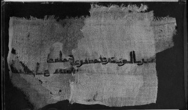  <em>Egypto-Arabic Textile, Scarf or Turban Fragment</em>. Tapestry of linen and silk Brooklyn Museum, Charles Edwin Wilbour Fund, 38.839. Creative Commons-BY (Photo: Brooklyn Museum, 38.839_acetate_bw.jpg)
