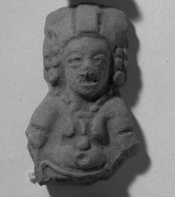  <em>Upper Part of Female Figure</em>. Clay Brooklyn Museum, Museum Expedition 1938, Dick S. Ramsay Fund, 39.320. Creative Commons-BY (Photo: Brooklyn Museum, 39.320_acetate_bw.jpg)