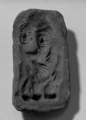  <em>Mold of Two Figures Embracing Each Other</em>. Brown clay Brooklyn Museum, Museum Expedition 1938, Dick S. Ramsay Fund, 39.326a. Creative Commons-BY (Photo: Brooklyn Museum, 39.326a_acetate_bw.jpg)