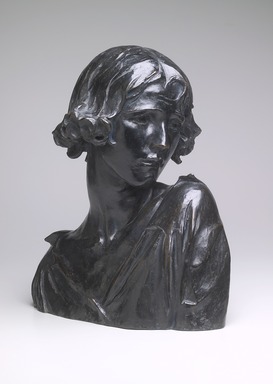 Alexander Stirling Calder (American, 1870-1945). <em>Head</em>, ca. 1921. Bronze, 17 5/16 x 15 3/8 x 10 in. (44 x 39.1 x 25.4 cm). Brooklyn Museum, Gift of Sam A. Lewisohn, 39.560. Creative Commons-BY (Photo: Brooklyn Museum, 39.560.jpg)
