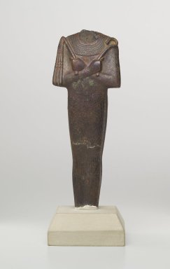 <em>Fragmentary Statuette of Osiris</em>, ca. 1075-300 B.C.E. Bronze, 6 × 2 5/16 in. (15.3 × 5.9 cm). Brooklyn Museum, Gift of Alvin Devereux, 39.93. Creative Commons-BY (Photo: Brooklyn Museum, 39.93_front.jpg)