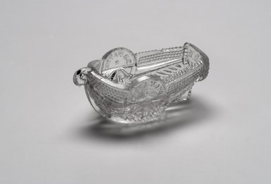 American. <em>Salt, Lafayette Boat</em>, ca. 1825–1830. Glass, 1 7/16 x 3 1/2 x 2 in. (3.7 x 8.9 x 5.1 cm). Brooklyn Museum, Gift of Mrs. William Greig Walker by subscription, 40.231. Creative Commons-BY (Photo: Brooklyn Museum, 40.231.jpg)