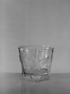 American. <em>Sugar Bowl</em>, ca. 1898. Glass, 3 3/4 x 4 7/16 x 4 7/16 in. (9.5 x 11.3 x 11.3 cm). Brooklyn Museum, Gift of Mrs. V. B. Howe, 40.377.1. Creative Commons-BY (Photo: Brooklyn Museum, 40.377.1_acetate_bw.jpg)