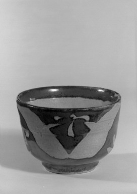 Kawai Kanjiro (Japanese, 1890-1966). <em>Bowl</em>, 20th century. Glazed stoneware, 3 7/16 x 4 15/16 in. (8.7 x 12.5 cm). Brooklyn Museum, Anonymous gift, 40.723. Creative Commons-BY (Photo: Brooklyn Museum, 40.723_acetate_bw.jpg)