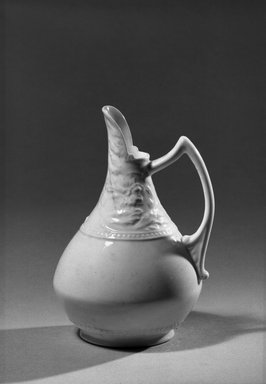 Knowles Taylor and Knowles (1870-1929). <em>Pitcher</em>, 1888-1898. Porcelain, lotus-ware, 6 x 2 3/8 in. (15.2 x 6 cm). Brooklyn Museum, Gift of Arthur W. Clement, 41.113. Creative Commons-BY (Photo: Brooklyn Museum, 41.113_acetate_bw.jpg)