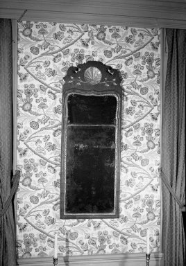 American. <em>Looking Glass</em>, ca.1740. Walnut, glass, 40 3/16 x 15 1/4 in. (102.1 x 38.7 cm). Brooklyn Museum, Gift of Mrs. Francis P. Garvan in memory of Francis P. Garvan, 41.1193. Creative Commons-BY (Photo: Brooklyn Museum, 41.1193_acetate_bw.jpg)