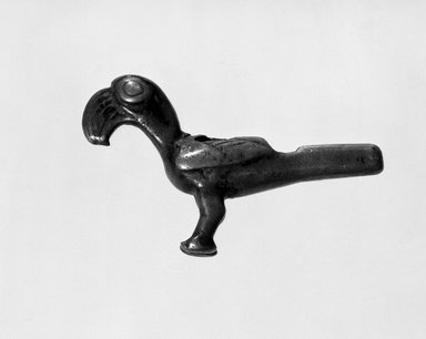Possibly Inca. <em>Whistle</em>, 1400-1530. Silver, 1 5/8 x 5/8 x 2 9/16 in. (4.1 x 1.6 x 6.5 cm). Brooklyn Museum, Henry L. Batterman Fund, 41.11. Creative Commons-BY (Photo: Brooklyn Museum, 41.11_bw.jpg)