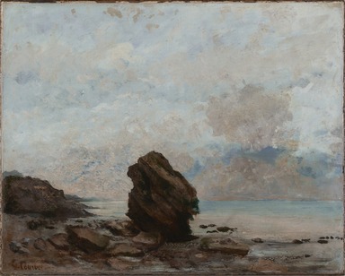 Gustave Courbet (French, 1819-1877). <em>Isolated Rock (Le Rocher isolé)</em>, ca. 1862. Oil on canvas, 25 1/2 x 32 in. (64.8 x 81.3 cm). Brooklyn Museum, Gift of Mrs. Horace O. Havemeyer, 41.1258 (Photo: Brooklyn Museum, 41.1258_PS11.jpg)