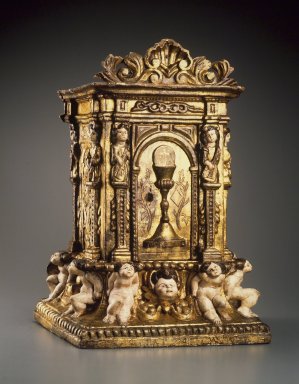  <em>Tabernacle</em>. Wood; gesso, gilding, paint, 21 5/8 x 17 3/8 x 10 1/4 in. Brooklyn Museum, Museum Expedition 1941, Frank L. Babbott Fund, 41.1274.11. Creative Commons-BY (Photo: Brooklyn Museum, 41.1274.11.jpg)