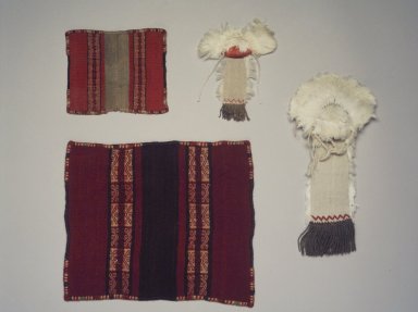 Inca. <em>Miniature Mantle</em>, 1400–1532. Camelid fiber, 9 7/16 x 10 5/8 in. (24 x 27 cm). Brooklyn Museum, Museum Expedition 1941, Frank L. Babbott Fund, 41.1275.107. Creative Commons-BY (Photo: Brooklyn Museum, 41.1275.107_41.1275.110_41.1275.108a_41.1275.108b.jpg)