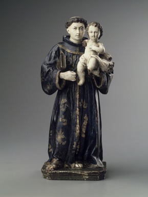  <em>Figure of St. Anthony and the Christ Child</em>, 1806. Wood, polychrome, 11 1/2 x 6 x 3 1/2in. (29.2 x 15.2 x 8.9cm). Brooklyn Museum, Museum Expedition 1941, Frank L. Babbott Fund, 41.1275.215. Creative Commons-BY (Photo: Brooklyn Museum, 41.1275.215.jpg)