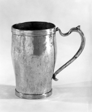  <em>Mug with Handle</em>, Possibly late 16th century. Silver, 4 7/8 × 3 1/16 × 2 5/8 in. (12.4 × 7.7 × 6.6 cm). Brooklyn Museum, Museum Expedition 1941, Frank L. Babbott Fund, 41.1275.223. Creative Commons-BY (Photo: Brooklyn Museum, 41.1275.223_bw.jpg)