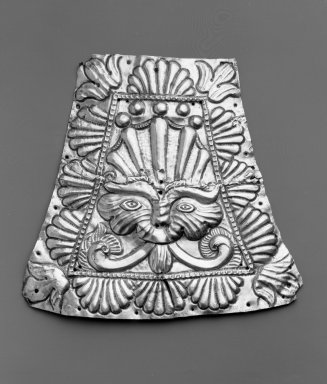  <em>Ornamental Plaque</em>, 17th Century. Metal:  Silver, 8 5/8 x 9  5/16 in. Brooklyn Museum, Museum Expedition 1941, Frank L. Babbott Fund, 41.1275.236. Creative Commons-BY (Photo: Brooklyn Museum, 41.1275.236_bw.jpg)