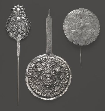  <em>Large Pin (Tupu)</em>, 17th–18th century. Silver, 12 1/8 x 6 5/16 in. (30.8 x 16 cm). Brooklyn Museum, Museum Expedition 1941, Frank L. Babbott Fund, 41.1275.238. Creative Commons-BY (Photo: , 41.1275.238_41.1275.241_41.1275.242_PS6.jpg)