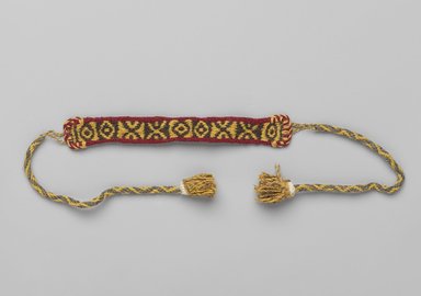 Inca. <em>Miniature Belt</em>, 1400-1532. Camelid fiber, 3/4 × 17 11/16 in. (1.9 × 45 cm). Brooklyn Museum, Museum Expedition 1941, Frank L. Babbott Fund, 41.1275.405. Creative Commons-BY (Photo: , 41.1275.405_PS9.jpg)