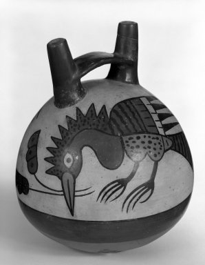  <em>Water Jar with Stirrup Handle Connecting Two Spouts</em>. Pottery Brooklyn Museum, Museum Expedition 1941, Frank L. Babbott Fund, 41.1275.44. Creative Commons-BY (Photo: Brooklyn Museum, 41.1275.44_bw.jpg)