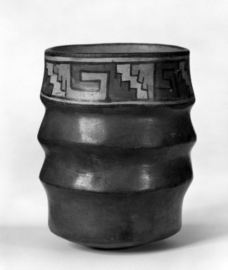  <em>Small Jar with Ridged Body</em>. Pottery Brooklyn Museum, Museum Expedition 1941, Frank L. Babbott Fund, 41.1275.67. Creative Commons-BY (Photo: Brooklyn Museum, 41.1275.67_bw.jpg)
