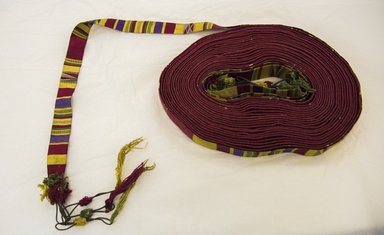  <em>Ribbon</em>, ca. 1917. Wool, silk, cotton, W: 1 1/4 x 679 1/2 in. (3.2 x 1725.9 cm). Brooklyn Museum, By exchange, 42.112.5. Creative Commons-BY (Photo: Brooklyn Museum, 42.112.5_front_PS5.jpg)