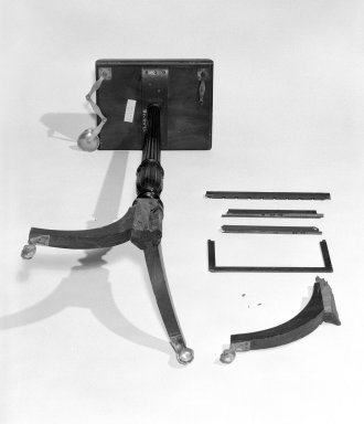 American. <em>Sheraton Music Stand with One Candlestick</em>. Mahogany, brass Brooklyn Museum, Anonymous gift, 42.118.18. Creative Commons-BY (Photo: Brooklyn Museum, 42.118.18_bw.jpg)