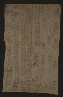  <em>Lienzo of Ihuitlan</em>, mid-16th century. Dye pigments and inks on cotton, 97 3/4 x 62 in. (248.3 x 157.5 cm). Brooklyn Museum, Carll H. de Silver Fund, 42.160. Creative Commons-BY (Photo: Brooklyn Museum, 42.160_SL3.jpg)