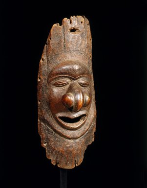 Kanak. <em>Mask (Pwemwe)</em>, 19th or early 20th century. Wood, 10 1/2 x 4 1/2 x 3 3/4 in. (26.7 x 11.4 x 9.5 cm). Brooklyn Museum, By exchange, 42.243.19. Creative Commons-BY (Photo: Brooklyn Museum, 42.243.19_SL1.jpg)