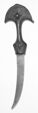  <em>Dagger</em>, 19th century. Steel, metal, 14 1/2 in. (36.8 cm). Brooklyn Museum, Gift of Percy C. Madeira, Jr., 42.245.10a-b. Creative Commons-BY (Photo: Brooklyn Museum, 42.245.10a_view1_bw.jpg)