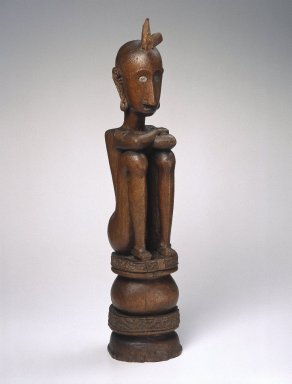  <em>Ancestor Figure (Iene)</em>, early 20th century. Wood, pigment, 22 7/8 x 4 7/8 x 5 in. (58.1 x 12.4 x 12.7 cm). Brooklyn Museum, Charles Stewart Smith Memorial Fund, 42.338. Creative Commons-BY (Photo: Brooklyn Museum, 42.338_SL1.jpg)