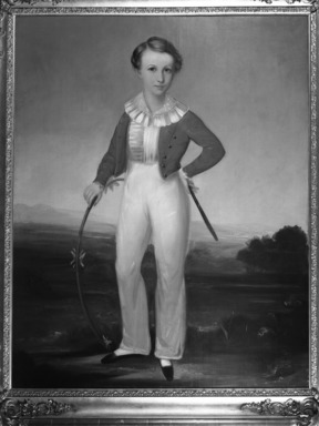 American. <em>George Worthington</em>, ca. 1842. Oil on canvas, 50 x 39 3/4 in. (127 x 100.9 cm). Brooklyn Museum, Gift of Mrs. George M. Boardman, 42.406 (Photo: Brooklyn Museum, 42.406_framed_acetate_bw.jpg)