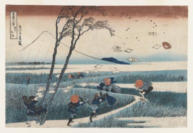 Katsushika Hokusai (Japanese, 1760-1849). <em>Ejiri in Suruga Province, from the series Thirty-six Views of Mount Fuji</em>, ca. 1830-1831. Color woodblock print on paper, 9 9/16 x 14 5/16 in. (24.3 x 36.3 cm). Brooklyn Museum, Gift of Frederic B. Pratt, 42.74 (Photo: Brooklyn Museum, 42.74_IMLS_PS3.jpg)