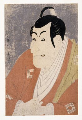 Toshusai Sharaku (Japanese, active 1794–1795). <em>Ichikawa Ebizo IV as Takemura Sadanoshin</em>, 1794/5. Color woodblock print with mica on paper, 14 3/8 x 9 7/16 in. (36.5 x 24 cm). Brooklyn Museum, Gift of Frederic B. Pratt, 42.85 (Photo: Brooklyn Museum, 42.85_IMLS_SL2.jpg)