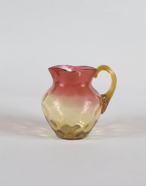 American. <em>Pitcher</em>, 1883. Amberina glass, 4 9/16 in. (11.6 cm). Brooklyn Museum, Gift of Arthur W. Clement, 43.128.186. Creative Commons-BY (Photo: Brooklyn Museum, 43.128.186_PS5.jpg)