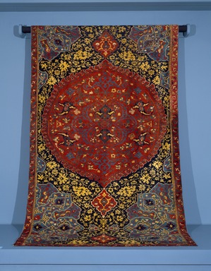  <em>Medallion Ushak Carpet</em>, first half 16th century. Wool, 163 x 83 in. (414 x 210.8 cm). Brooklyn Museum, Gift of Mr. and Mrs. Frederic B. Pratt, 43.24.2. Creative Commons-BY (Photo: Brooklyn Museum, 43.24.2_SL3.jpg)