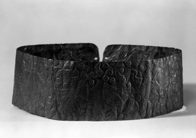  <em>Strip</em>. Gold, 2 1/2 x 18 7/8 in. (6.3 x 48 cm). Brooklyn Museum, Gift as a memorial to Dr. Harlow Brooks, 43.87.3. Creative Commons-BY (Photo: Brooklyn Museum, 43.87.3_bw.jpg)